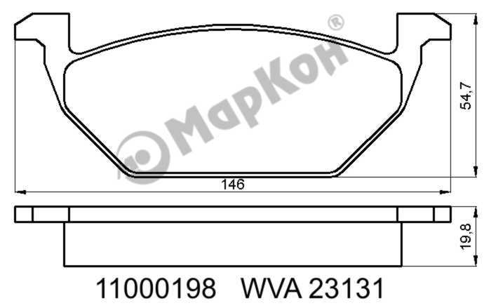Колодки тормозные дисковые к-т Audi Skoda Seat Volkswagen <b>МАРКОН 11000198</b> - изображение Колодки тормозные дисковые к-т Audi Skoda Seat Volkswagen <b>МАРКОН 11000198</b> - изображение