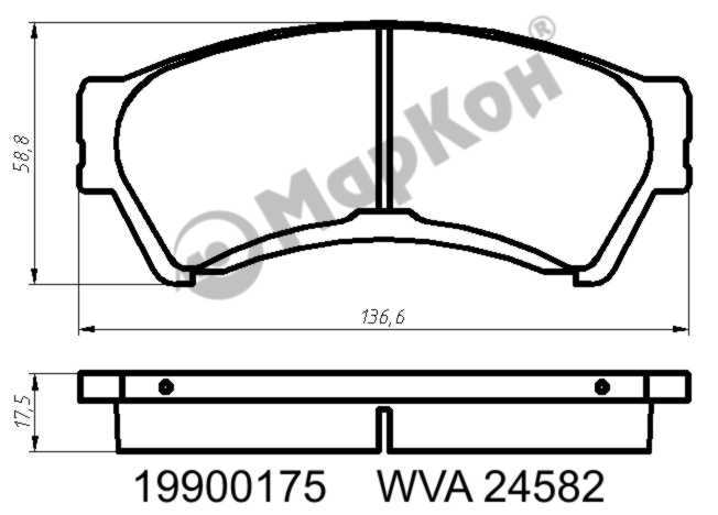 Колодки тормозные дисковые к-т Mazda 6 Ford <b>МАРКОН 19900175</b> - изображение