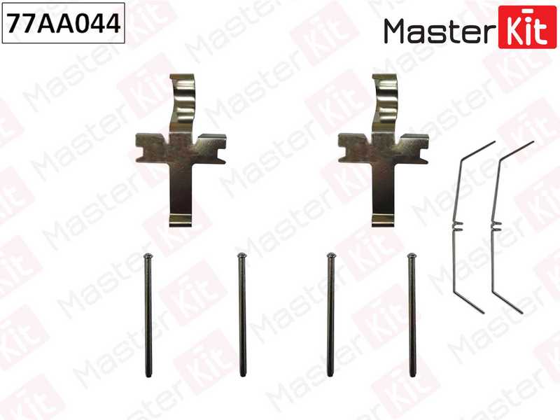Комплект установочный дисковых колодок TOYOTA LAND CRUISER 01-90->, HILUX 12-07-> <b>MASTERKIT 77AA044</b> - изображение