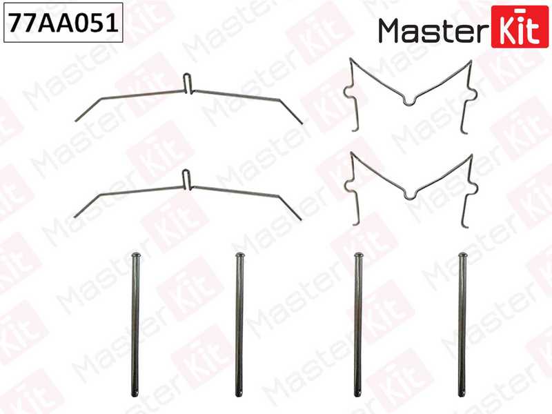 Комплект установочный дисковых колодок TOYOTA LAND CRUISER 200 07- <b>MASTERKIT 77AA051</b> - изображение