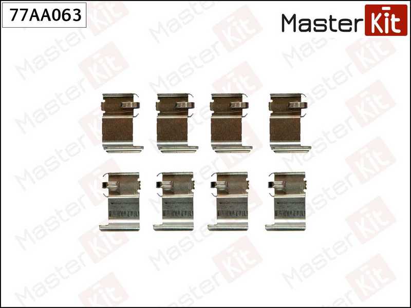 Комплект установочный тормозных колодок MITSUBISHI Lancer VI 95-03 <b>MASTERKIT 77AA063</b> - изображение