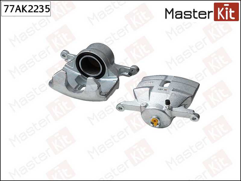 Суппорт тормозной передний правый Nissan QASHQAI / QASHQAI +2 I (J10, JJ10) 2006-2014, X-TRAIL (T31) <b>MASTERKIT 77AK2235</b> - изображение