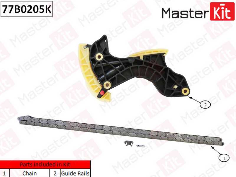 Комплект цепи грм промежуточного вала Mercedes-Benz M 271,820,860 <b>MASTERKIT 77B0205K</b> - изображение