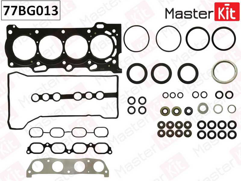 Полный комплект прокладок двс Toyota Corolla,Avensis,Rav4 1ZZ-FE 1.4,1.6,1.8 00- <b>MASTERKIT 77BG013</b> - изображение