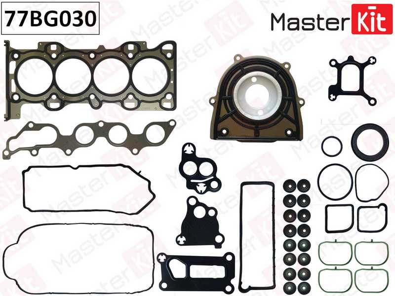 Полный комплект прокладок двс Mazda 6/Ford Mondeo 2.0-2.2i L3/LFF7 02- <b>MASTERKIT 77BG030</b> - изображение