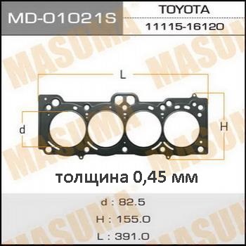 Прокладка голов.блока 'Masuma' 7A-FE (110) <b>MASUMA MD-01021S</b> - изображение