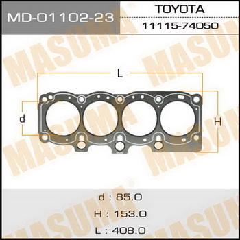 Прокладка голов.блока 'Masuma' 4S-FE, 4S-Fi (1/10) <b>MASUMA MD-01102-23</b> - изображение