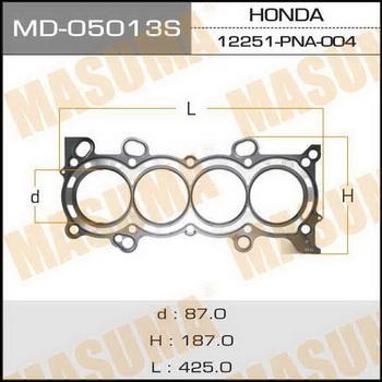 Прокладка голов.блока 'Masuma' K20A (110) <b>MASUMA MD-05013S</b> - изображение