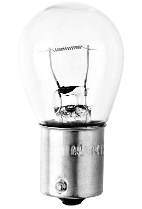 Лампа 12V 21W (PY21W) бесцветная BAU15s (выступы под 120°) МАЯК 61217 - изображение