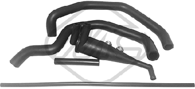 Ремкомплект системы вентиляции картерных газов (клапан с патрубками) BMW X5 E53 <b>METALCAUCHO 35083</b> - изображение