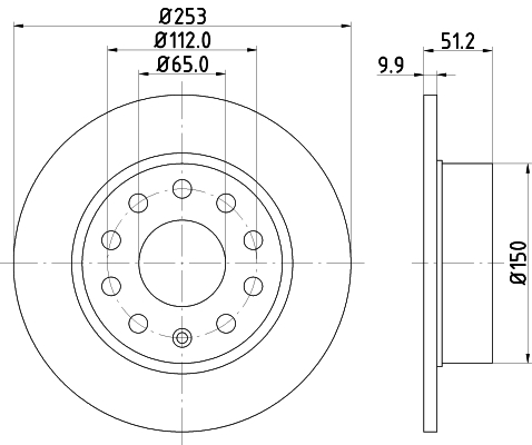 Диск тормозной задний <b>MINTEX MDC1640C</b> - изображение