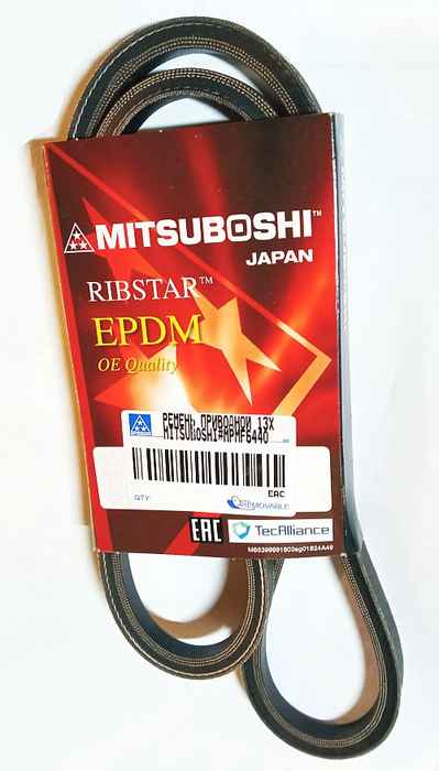 Ремень клин 13x1140 MITSUBISHI 4D56 Pajero V## 91- (PS) , HO D15B Civic EG4 / 8 91- (AC) , NISSAN TD42 / T Safari Y6 <b>MITSUBOSHI MPMF6440</b> - изображение