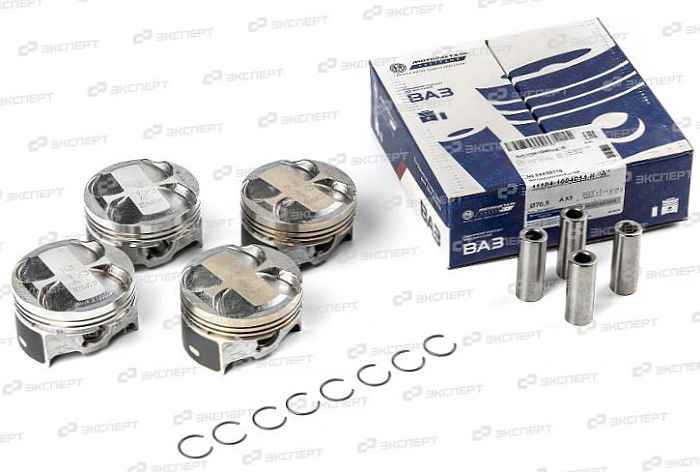 Поршневая группа ВАЗ 11194 (77,5) группа A с пальцами <b>МОТОРДЕТАЛЬ 11194-1004014-К-БР A</b> - изображение