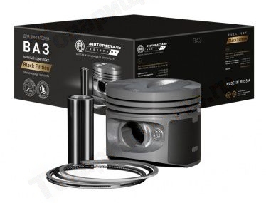 Поршневая группа ВАЗ 21083 (82,0) группа B с кольцами и пальцами <b> Мотордеталь ЭКСПЕРТ 21083-1004018-В</b> - изображение