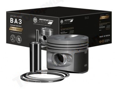 Поршневая группа ВАЗ 2110 (82,0) группа B с кольцами и пальцами <b> Мотордеталь ЭКСПЕРТ 2110-1004018-В</b> - изображение