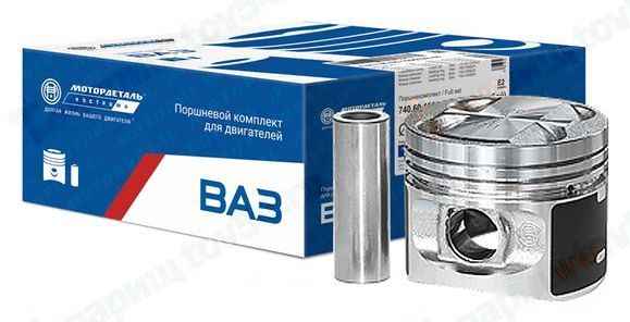 Поршневая группа ВАЗ 21124 (82.4) невтыковой группа A с пальцами <b>МОТОРДЕТАЛЬ 21124-1004014-АР A</b> - изображение Поршневая группа ВАЗ 21124 (82.4) невтыковой группа A с пальцами <b>МОТОРДЕТАЛЬ 21124-1004014-АР A</b> - изображение