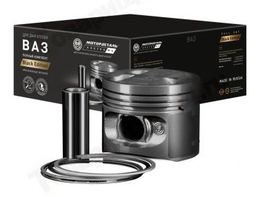 Поршневая группа ВАЗ 21124 (82,4) группа B с кольцами и пальцами <b> Мотордеталь ЭКСПЕРТ 21124-1004018-АР-В</b> - изображение