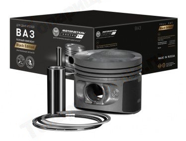 Поршневая группа ВАЗ 21213 (82,0) группа A с кольцами и пальцами <b> Мотордеталь ЭКСПЕРТ 21213-1004018-А</b> - изображение