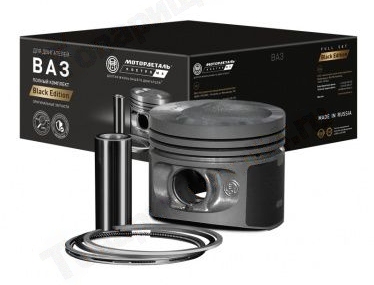 Поршневая группа ВАЗ 21213 (82,0) группа D с кольцами и пальцами <b> Мотордеталь ЭКСПЕРТ 21213-1004018-Д</b> - изображение