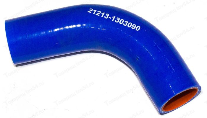 Патрубок радиатора ВАЗ 21213 уголок силикон <b>MOTORIST 21213-1303090</b> - изображение