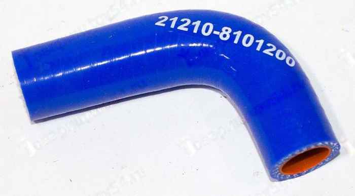 Патрубок отопителя ВАЗ 2121 Нива подводящий силикон <b>MOTORIST 2121-8101200</b> - изображение