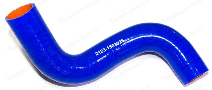 Патрубок радиатора ВАЗ 2123 Нива Шевроле верхний силикон <b>MOTORIST 2123-1303025</b> - изображение