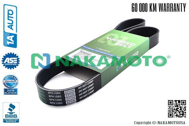 Ремень поликлиновый 6PK1060 <b>NAKAMOTO R090053</b> - изображение 1