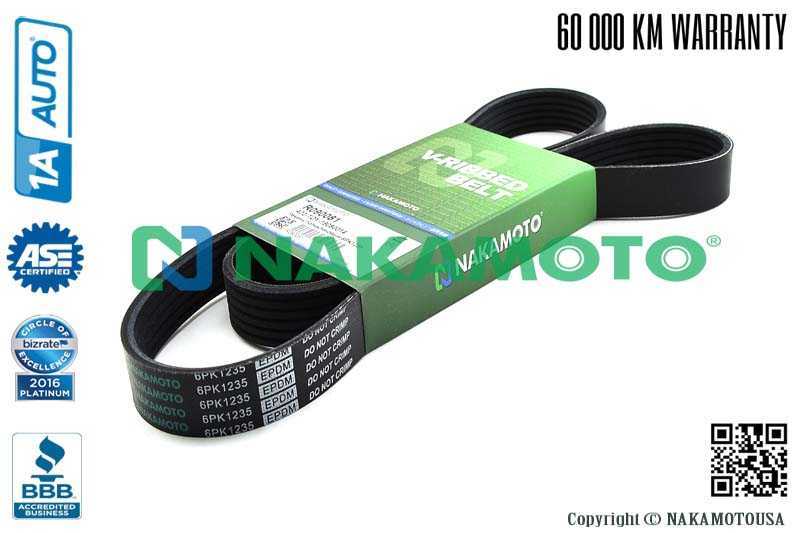 Ремень поликлиновый 6PK1235 <b>NAKAMOTO R090081</b> - изображение 1
