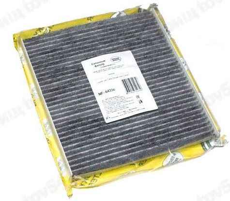 Фильтр салонный ВАЗ 2180 Vesta, X-Ray угольный без торцевых планок <b>НЕВСКИЙ ФИЛЬТР NF-6433C</b> - изображение