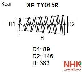 Пружина подвески NHK XP TY015R - изображение