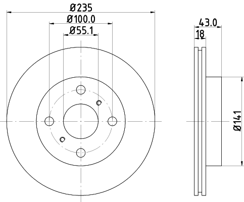 Диск тормозной передний TOYOTA ECHO, PLATZ, YARIS, YARIS <b>NISSHINBO ND1041K</b> - изображение Диск тормозной передний TOYOTA ECHO, PLATZ, YARIS, YARIS <b>NISSHINBO ND1041K</b> - изображение
