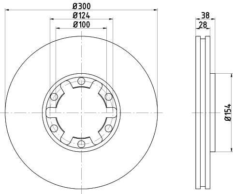 Диск тормозной передний NISSAN NAVARA , NP300 PICKUP , PATHFINDER II , PICK UP , QX4 <b>NISSHINBO ND2026K</b> - изображение
