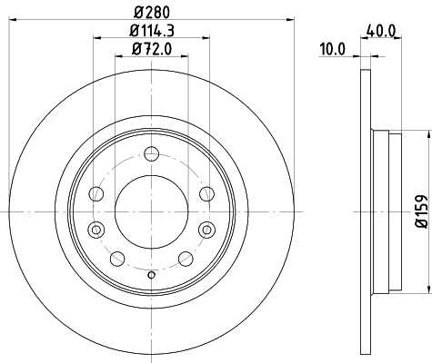 Диск тормозной задний ISUZU, MAZDA , 6 , 626 <b>NISSHINBO ND5014</b> - изображение