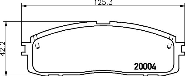 Колодки тормозные дисковые, задние, TOYOTA RAV 4 II <b>NISSHINBO NP1046</b> - изображение