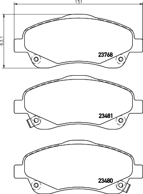 Колодки тормозные дисковые, передние, LEXUS GS , IS I , IS SportCross TOYOTA ALTEZZA/CELSIOR/CROWN/LAND CRUISER MA <b>NISSHINBO NP1048</b> - изображение