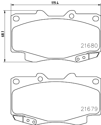 Колодки тормозные дисковые, передние, DAIHATSU/TOYOTA CHARADE, COROLLA Estate , RACTIS , VERSO S , VIOS/YARIS Saloon , YARIS , YARIS <b>NISSHINBO NP1075</b> - изображение