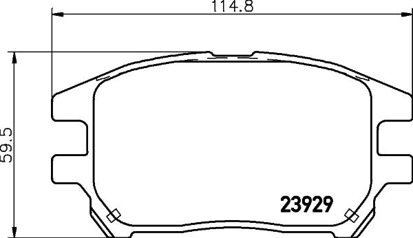 Колодки тормозные дисковые, передние, TOYOTA HILUX Platform/Chassis , HILUX VII Pickup <b>NISSHINBO NP1076</b> - изображение
