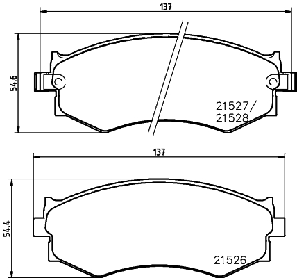 Колодки тормозные дисковые, передние, TOYOTA ECHO Hatchback , YARIS <b>NISSHINBO NP2021</b> - изображение