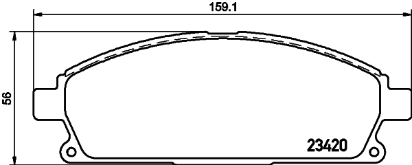Колодки тормозные дисковые, передние, NISSAN/SUBARU NAVARA, NP300, PATHFINDER , PICK UP, TERRANO I, URVAN, VANETT <b>NISSHINBO NP2030</b> - изображение