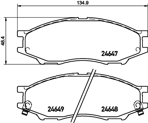 Колодки тормозные дисковые, передние, NISSAN MICRA IV , MICRA V , NOTE <b>NISSHINBO NP2038</b> - изображение