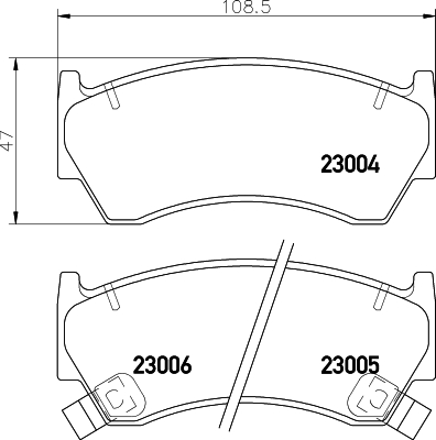 Колодки тормозные дисковые, передние, INFINITI/NISSAN G Saloon, G20, I30, 100 NX , ALMERA I-II, AVENIR , BLUEBIRD , CEFIRO II Saloon , CEFIRO III Saloon , MAX <b>NISSHINBO NP2043</b> - изображение