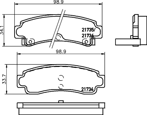 Колодки тормозные дисковые, задние, NISSAN ALMERA II, ALMERA TINO, PRIMERA <b>NISSHINBO NP2076</b> - изображение