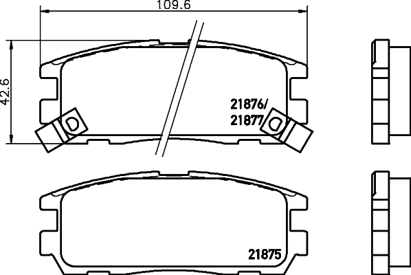 Колодки тормозные дисковые, задние, MITSUBISHI ASX , DION MPV , GALANT, GRANDIS , LANCER VI-VIII <b>NISSHINBO NP4002</b> - изображение