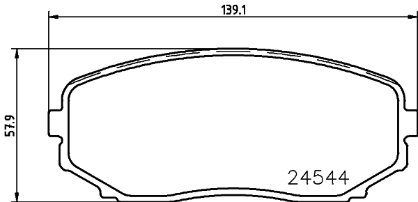 Колодки тормозные дисковые, передние, MITSUBISHI COLT II-III , CORDIA , GALANT III-IV, LANCER III-IV <b>NISSHINBO NP5015</b> - изображение