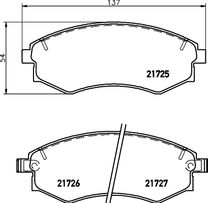 Колодки тормозные дисковые, передние, MAZDA TRIBUTE <b>NISSHINBO NP6012</b> - изображение