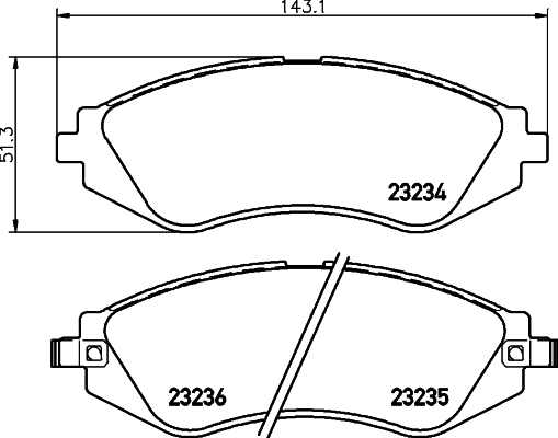 Колодки тормозные дисковые, передние, MAZDA MX-5 III , MX-5 IV <b>NISSHINBO NP6028</b> - изображение