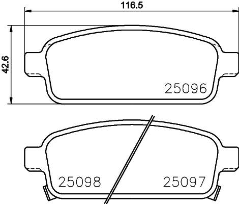 Колодки тормозные дисковые, задние, KIA CARENS III , SPORTAGE <b>NISSHINBO NP6055</b> - изображение