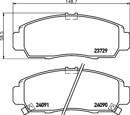 Колодки тормозные дисковые, передние, HONDA ACCORD IX/CIVIC VII-VIII/CROSSROAD/ODYSSEY/SHUTTLE/STEPWGN/STREAM <b>NISSHINBO NP8010</b> - изображение