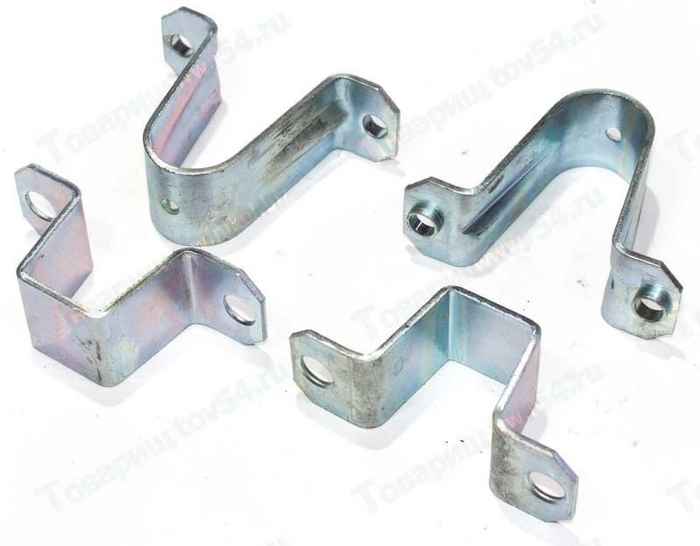 Хомут стабилизатора ВАЗ 2101 'домик' (комплект 2 больших + 2 малых) <b>2101-2906042 + 2101-2906043</b> - изображение