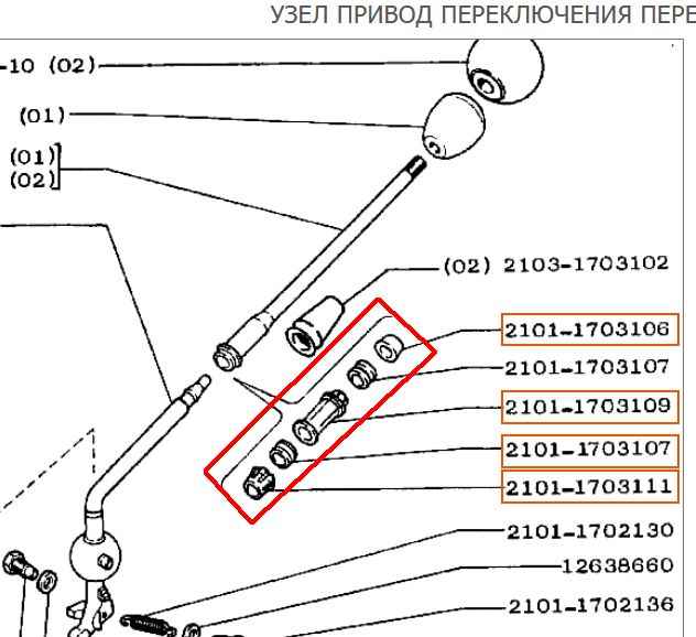 Ремкомплект рычага (кулисы) КПП ВАЗ 2101 (2101-1700800, 2101-1703109, 2101-1703107, 2101-1703111...) - изображение 2